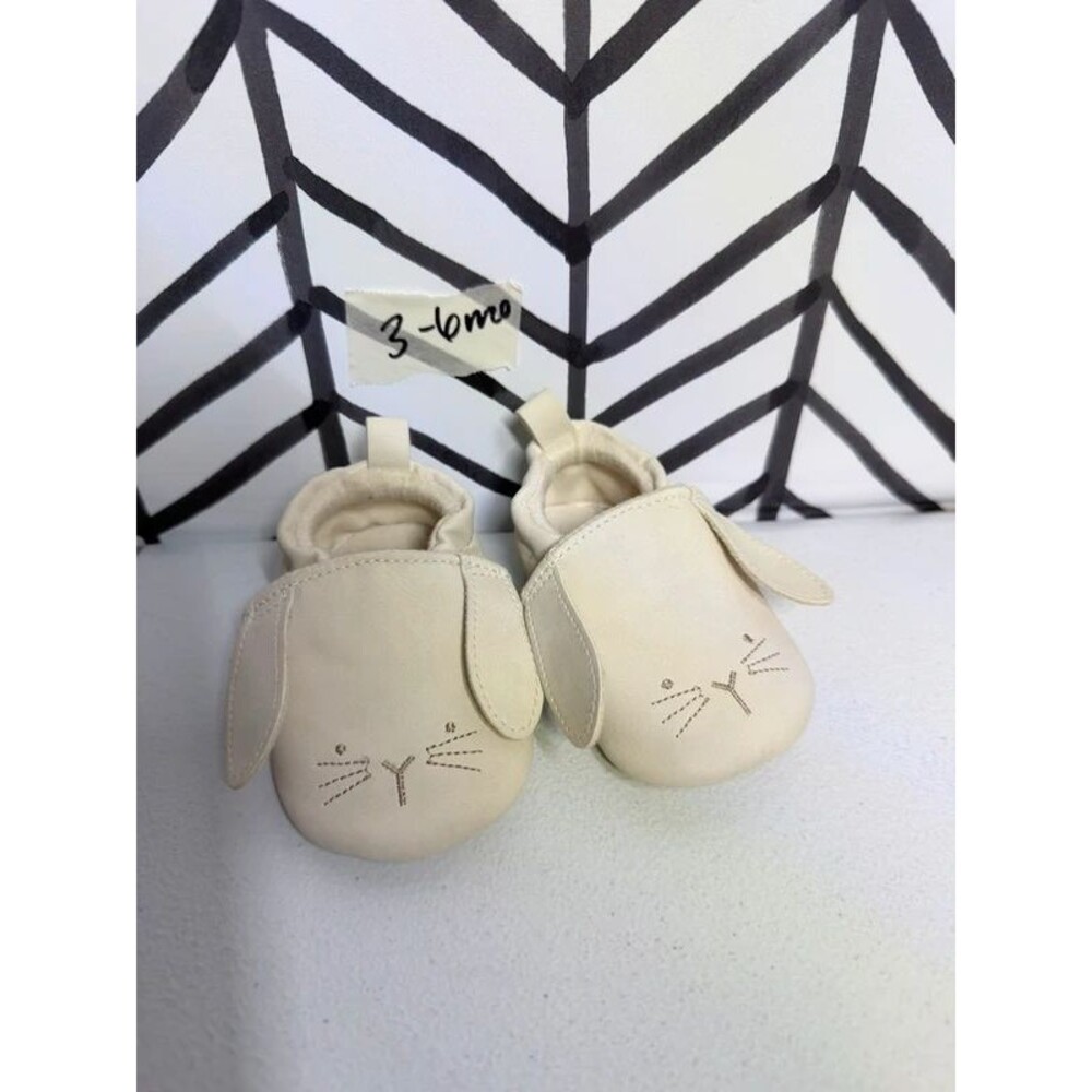 Beige Bunny 🐰 Baby Shoes Unisex 3-6M 7115
